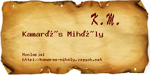 Kamarás Mihály névjegykártya
