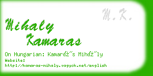 mihaly kamaras business card